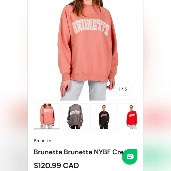 GUC Brunette The Label / BTL NYBF Crewneck Sweater Size M/L - Picture 7 of 7